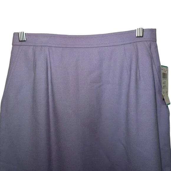 Vintage Evan Picone 100% Wool Pencil Skirt Lavender Size 10 NWT USA - Picture 4 of 9